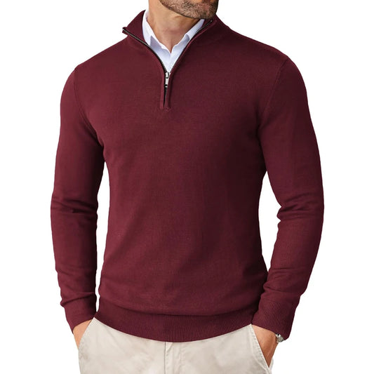 Camisola Masculina Gola Alta com Zipper  – Outono/Inverno