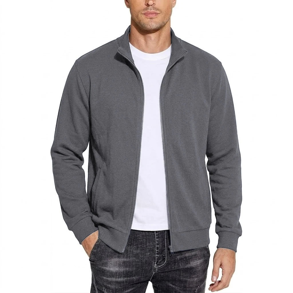 New Mens Zipper Sweatshirts Autumn Gym Hoodie Coats Man Long Sleeve Cardigan Jackets Spring Solid Work Coats Luxury Clothes Man