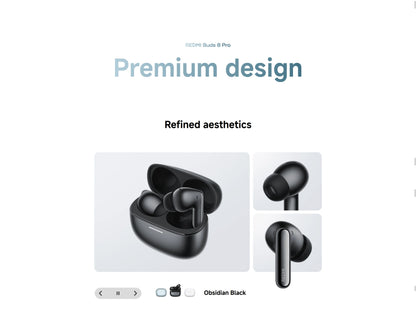 Auriculares Xiaomi Redmi Buds 8 Pro – BT 5.4, ANC 55dB, 3 Microfones, TWS