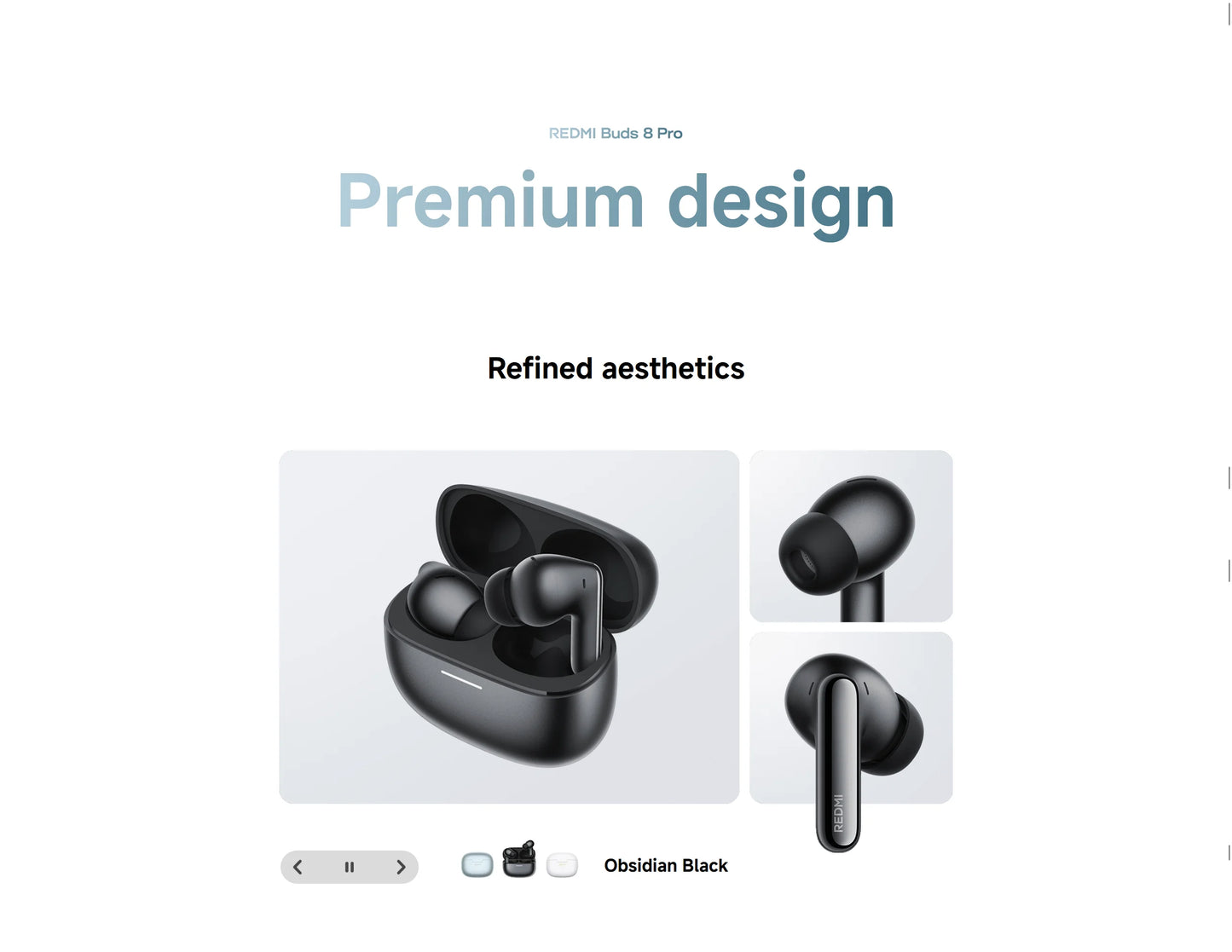 Auriculares Xiaomi Redmi Buds 8 Pro – BT 5.4, ANC 55dB, 3 Mics, TWS (v2)