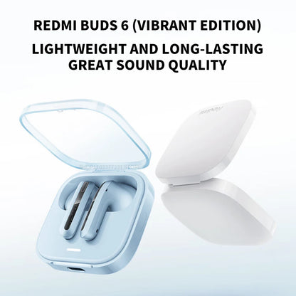 Auriculares Xiaomi Redmi Buds 6 Vitality Edition – BT 5.4, 30h, 5 Modos de Som