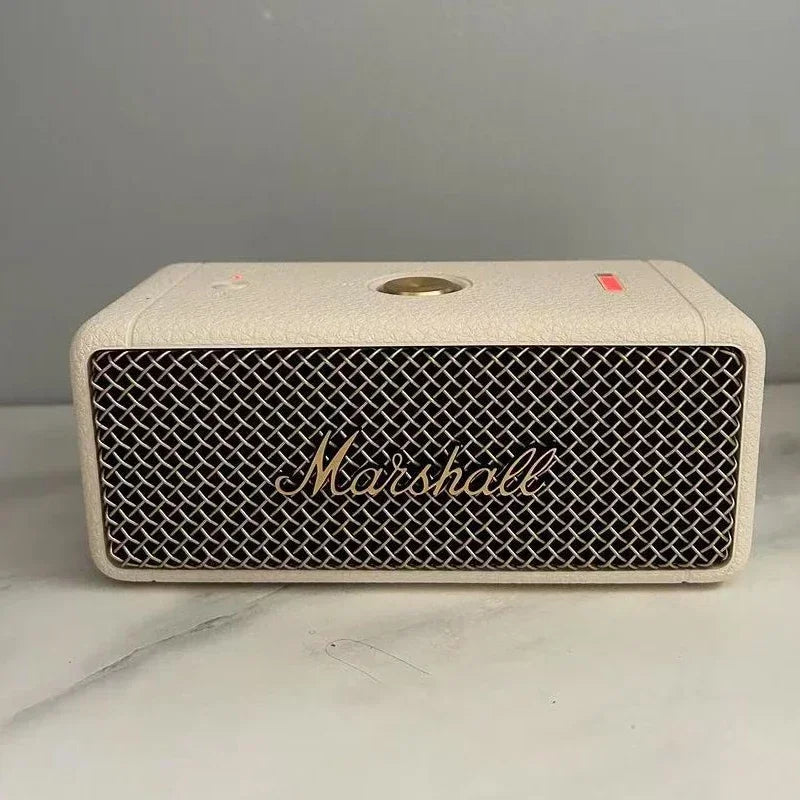Coluna Marshall Bluetooth 5.0 Original – IPX4, Graves Profundos, Exterior