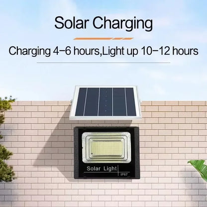 Holofote Solar 30W com Controlo Remoto – IP67, 1000mAh, Ajustável, Exterior