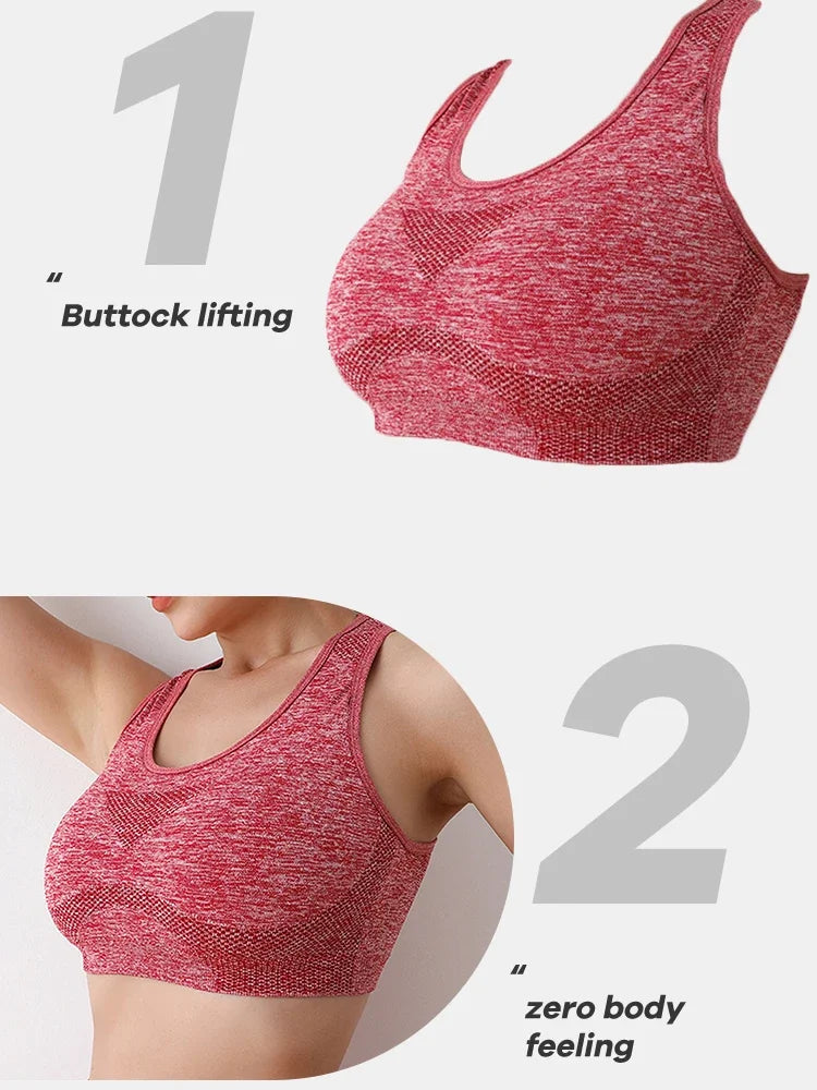 Soutien Desportivo Push Up Feminino – Respirável para Yoga e Fitness