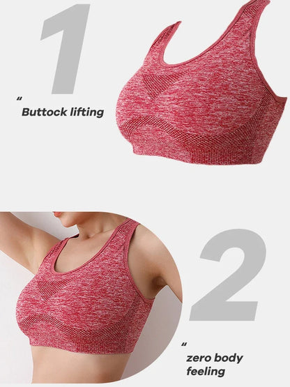 Soutien Desportivo Push Up Feminino – Respirável para Yoga e Fitness