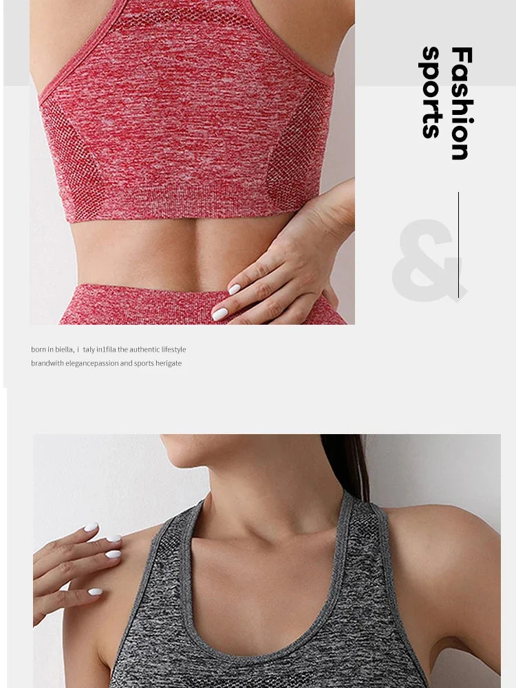 Soutien Desportivo Push Up Feminino – Respirável para Yoga e Fitness