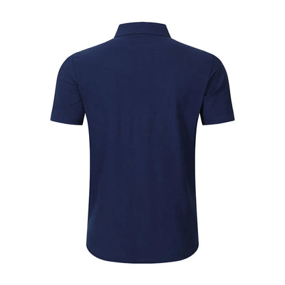 Men's Linen Blend Short Sleeve Button Down Shirt Casual Beach Tops with Chest Pocket Breathable Lightweight Summer Shirts forMen