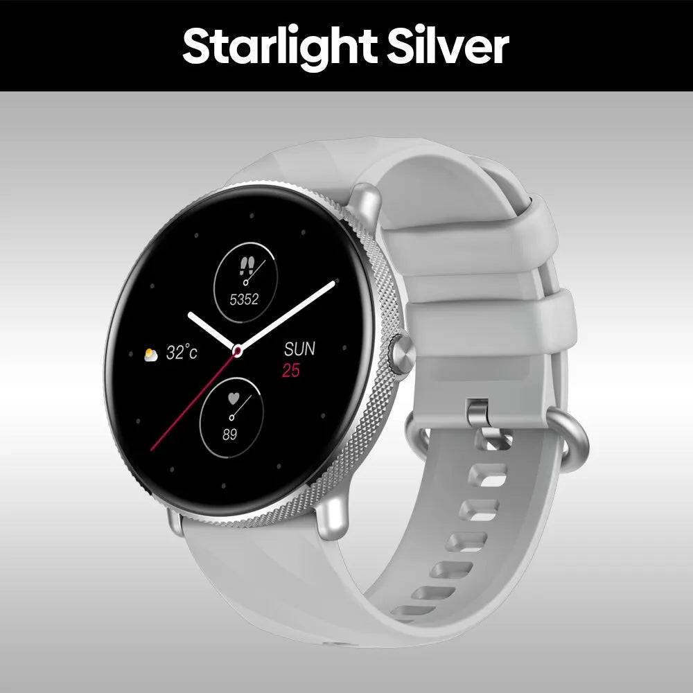 Smartwatch Zeblaze GTR 3 Pro – Chamadas, AMOLED 1.43", Aço 316L, Fitness