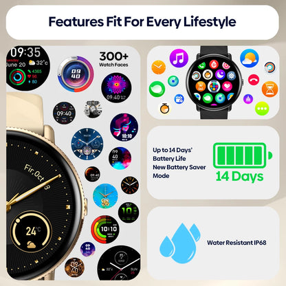 Smartwatch Zeblaze GTR 3 Pro – Chamadas, AMOLED 1.43", Aço 316L, Fitness