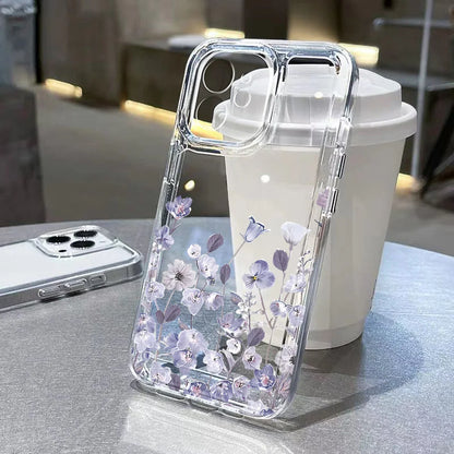 Capa Transparente com Flores para Samsung Galaxy – Antiquéda, Vários Modelos
