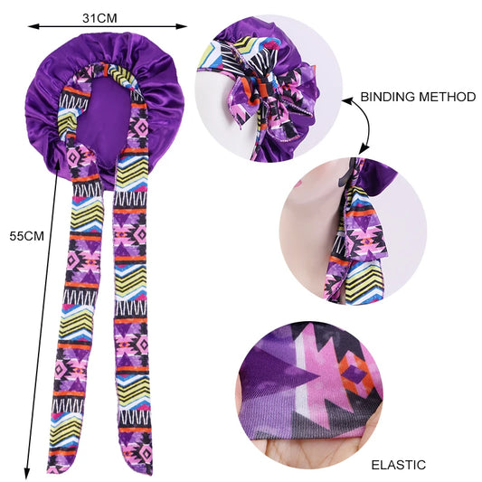 Boné com Laço de Renda Boné de Cabelo Elástico para Dormir Touca de Noite Toucas de Chuveiro e Banho para Mulheres