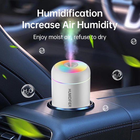 Humidificador Mini USB 180ml com Difusor de Aromas e Luz LED