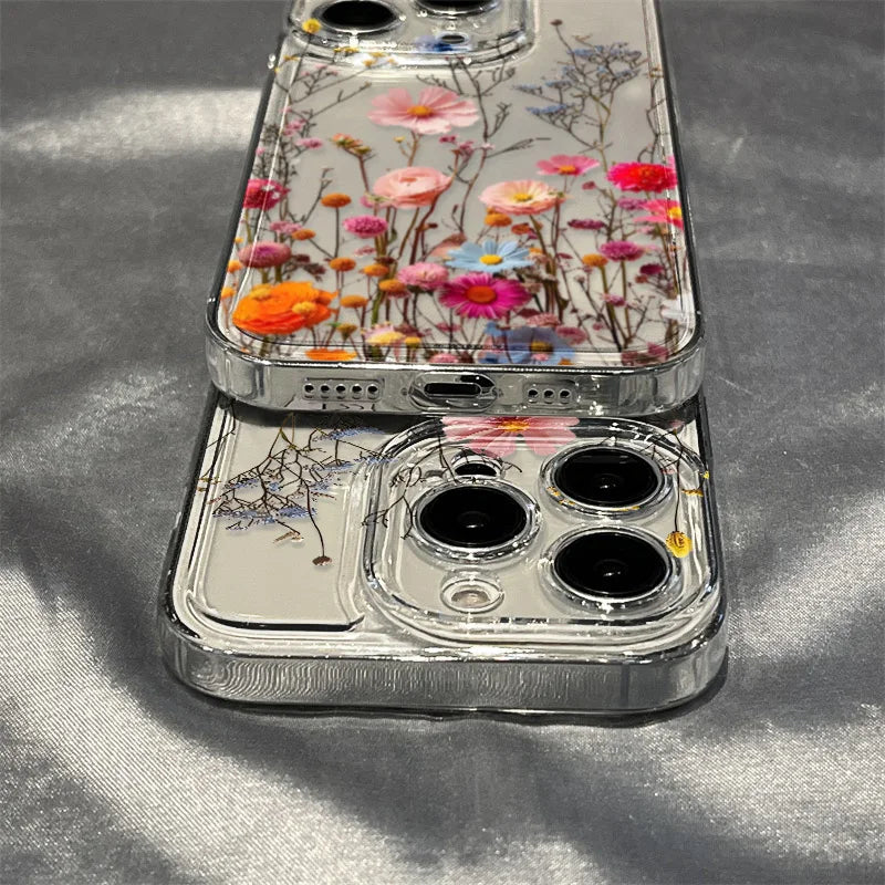 Capa Transparente com Flores para Samsung Galaxy – Antiquéda, Vários Modelos