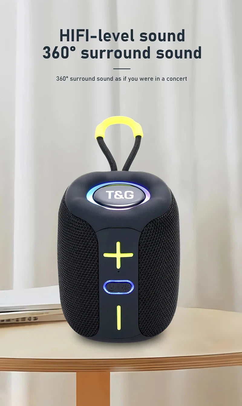 Coluna Bluetooth Portátil T&G TG658 – 8W | BT 5.3 | FM | TF Card