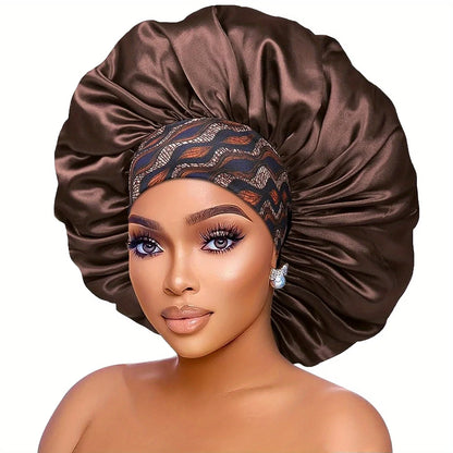 Touca de Cetim com Estampa Floral para Mulher – Conforto Noturno