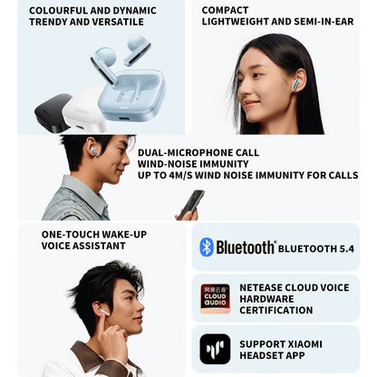Auriculares Xiaomi Redmi Buds 6 Vitality Edition – BT 5.4, 30h, 5 Modos de Som