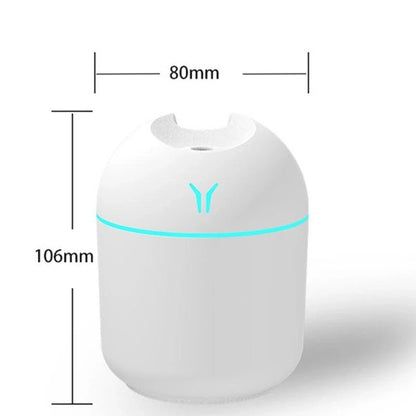 Humidificador Mini USB 250ml com Difusor de Aromas e Luz LED Colorida