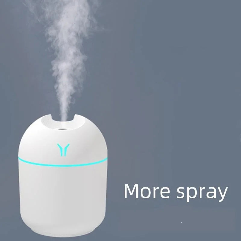 Humidificador Mini USB 250ml com Difusor de Aromas e Luz LED Colorida