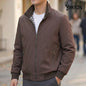 Korean Spring Autumn Casual Solid Fashion Slim Bomber Jacket Men Overcoat Stand Collar Jackets Men's Jacket S-6XL Top