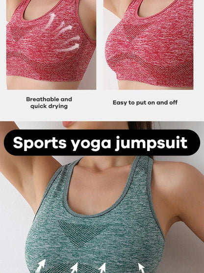 Soutien Desportivo Push Up Feminino – Respirável para Yoga e Fitness