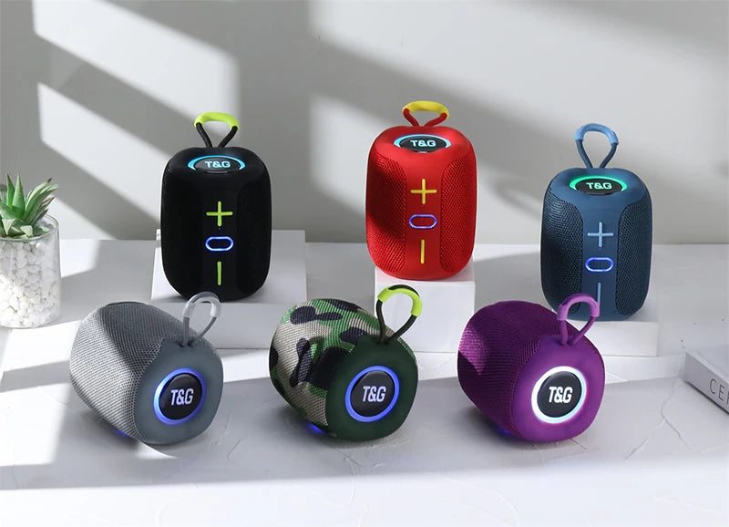 Coluna Bluetooth Portátil T&G TG658 – 8W | BT 5.3 | FM | TF Card