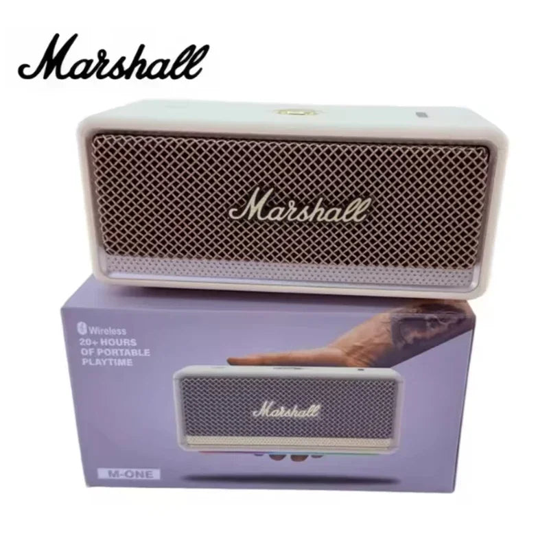 Coluna Marshall Bluetooth 5.0 Original – IPX4, Graves Profundos, Exterior