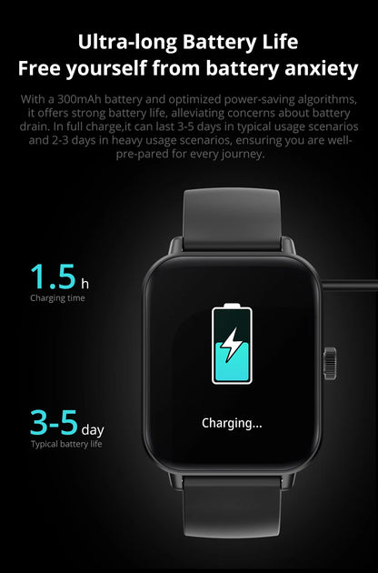 Smartwatch COLMI P81 – Chamadas, Ecrã 1.9", 100+ Desportos, Saúde 24h