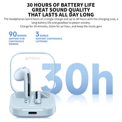 Auriculares Xiaomi Redmi Buds 6 Vitality Edition – BT 5.4, 30h, 5 Modos de Som