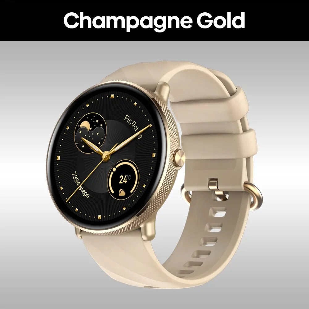 Smartwatch Zeblaze GTR 3 Pro – Chamadas, AMOLED 1.43", Aço 316L, Fitness