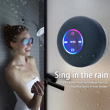 Coluna Bluetooth Sem Fios Portátil Luz LED Altifalante à Prova de Água IPX4 Coluna Para Exterior Casa de Banho