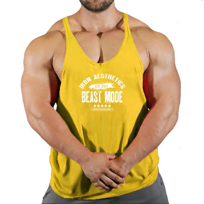 Gym Vest Fitness Shirt Muscular Man Singlet Men Vests Stringer Sleeveless Sweatshirt Men's Singlets Top for Fitness Clothing