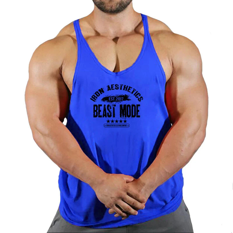 Gym Vest Fitness Shirt Muscular Man Singlet Men Vests Stringer Sleeveless Sweatshirt Men's Singlets Top for Fitness Clothing