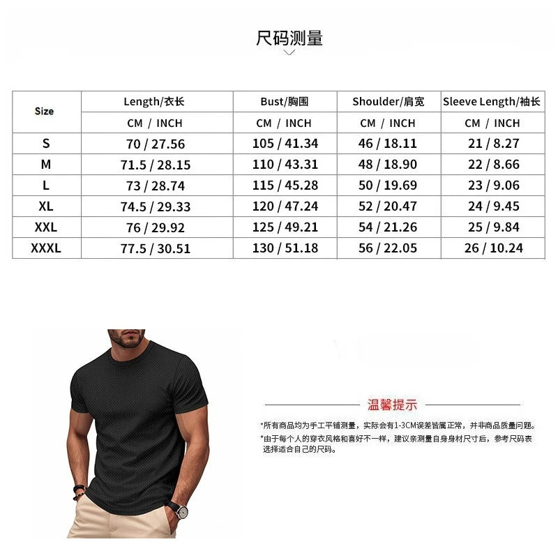 T-shirt Masculina Slim Fit Textura Piqué — Verde Militar, Azul, Branco e Preto
