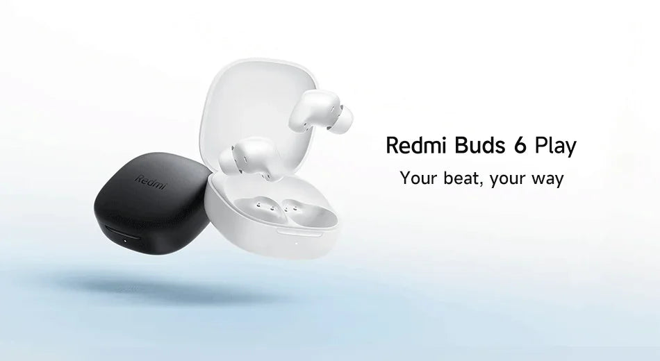 Auriculares Xiaomi Redmi Buds 6 Play – Cancelamento de Ruído IA, 36h Bateria
