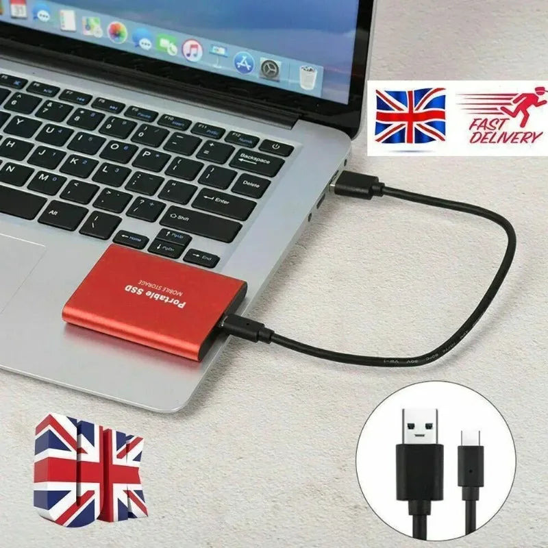 SSD Externo Portátil Lenovo – 2TB a 8TB, USB 3.1, 560MB/s, PC, PS5, Xbox