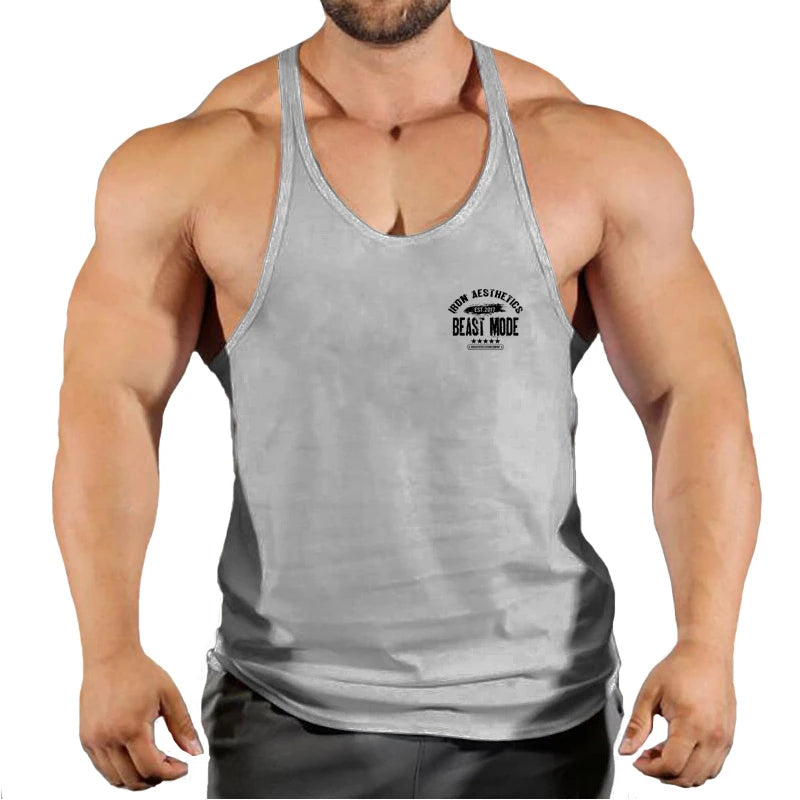Gym Vest Fitness Shirt Muscular Man Singlet Men Vests Stringer Sleeveless Sweatshirt Men's Singlets Top for Fitness Clothing