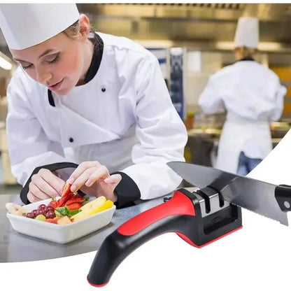 Afiador de Facas 3 em 1 para Cozinha