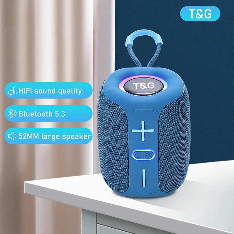 Coluna Bluetooth Portátil T&G TG658 – 8W | BT 5.3 | FM | TF Card
