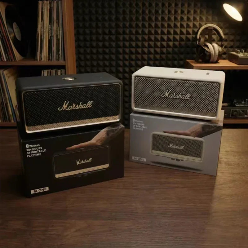 Coluna Marshall Bluetooth 5.0 Original – IPX4, Graves Profundos, Exterior