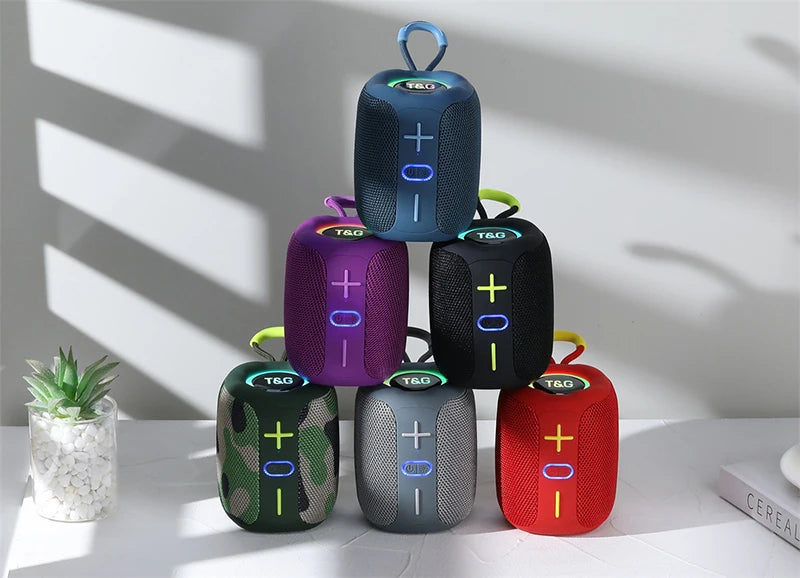 Coluna Bluetooth Portátil T&G TG658 – 8W | BT 5.3 | FM | TF Card