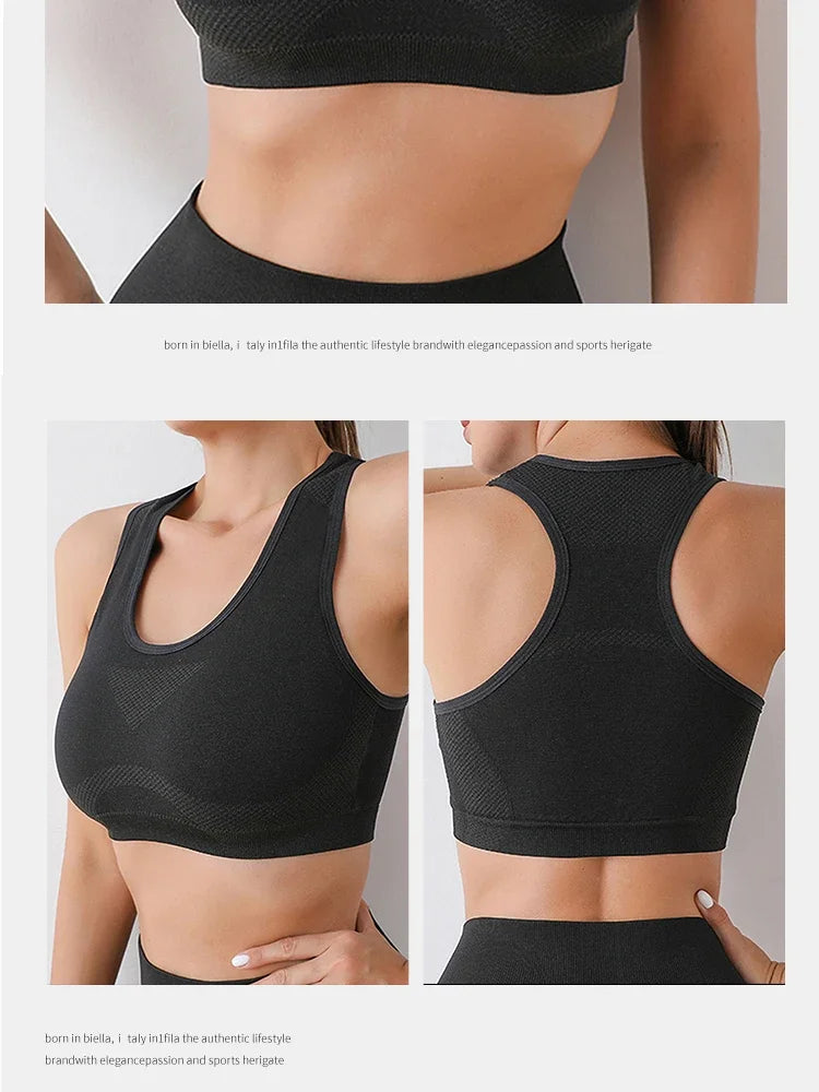 Soutien Desportivo Push Up Feminino – Respirável para Yoga e Fitness