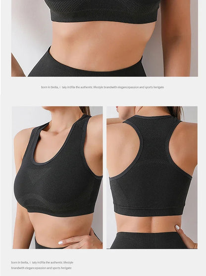 Soutien Desportivo Push Up Feminino – Respirável para Yoga e Fitness