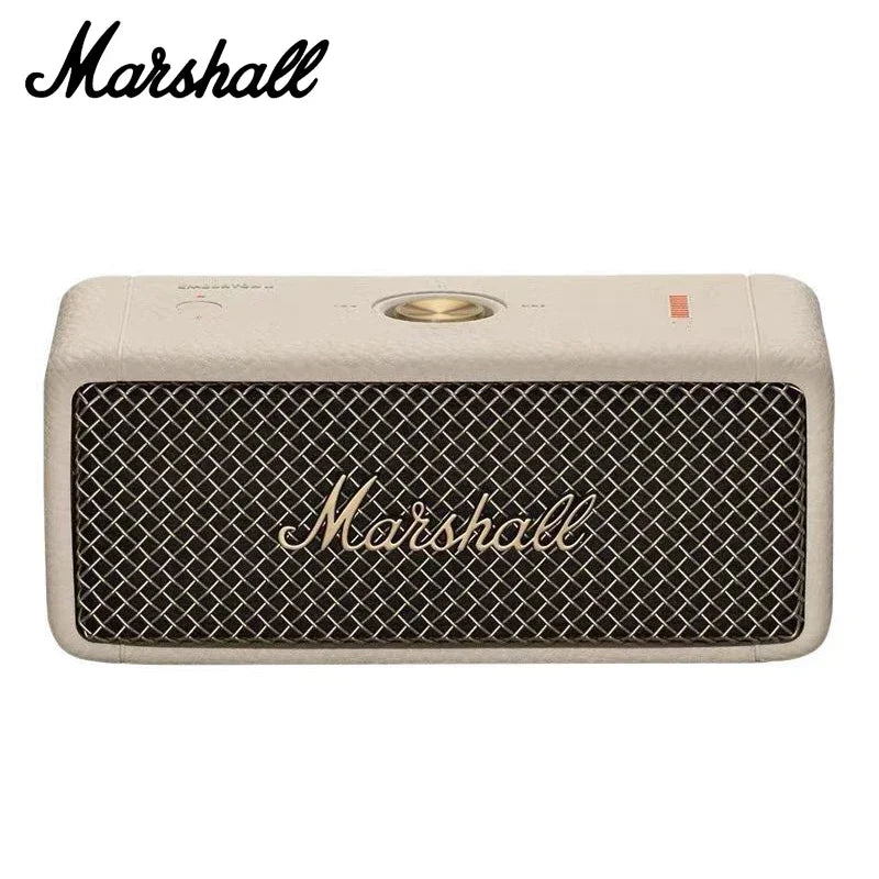 Coluna Marshall Bluetooth 5.0 Original – IPX4, Graves Profundos, Exterior