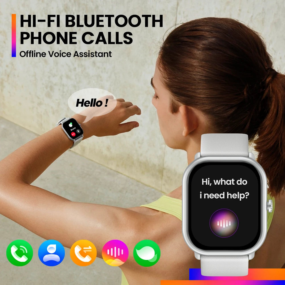 Smartwatch Zeblaze GTS 3 Pro – Chamadas, AMOLED Grande, Saúde e Fitness