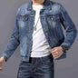 New Men's Short Denim Jacket Casual Style Ripped Jeans Cotton Material Spring Autumn Wear Resistant And Comfortable Fit