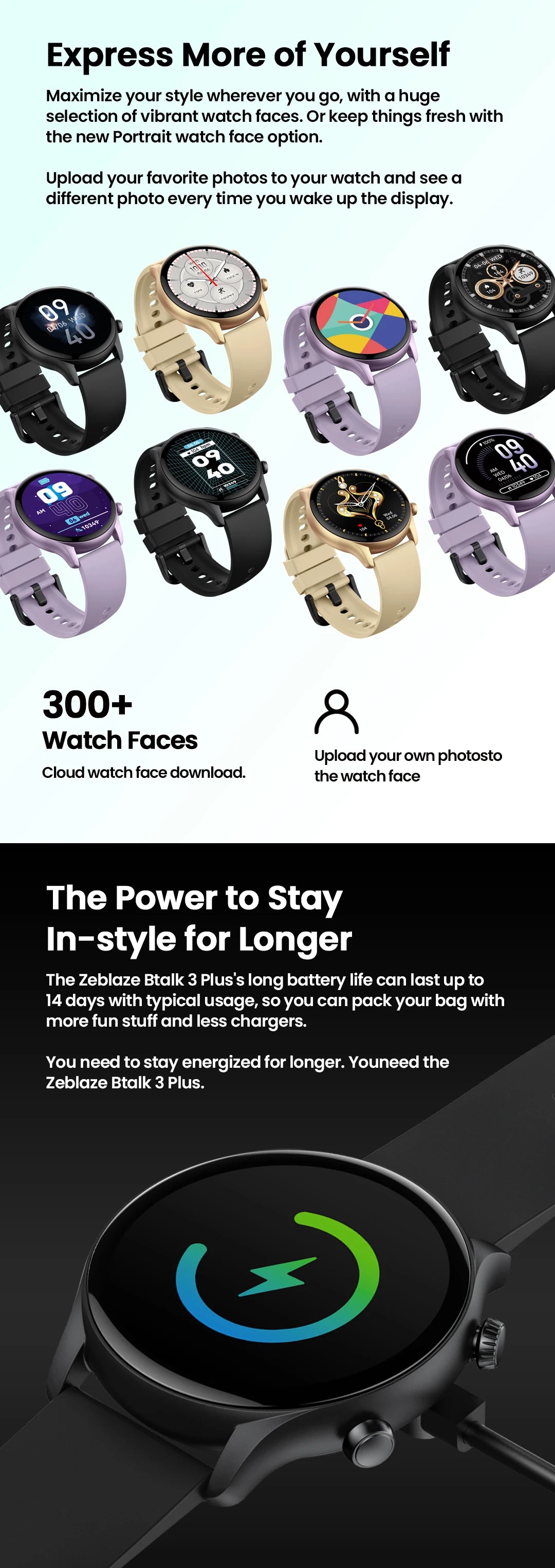 Smartwatch Zeblaze Btalk 3 Plus – Chamadas, Ecrã 1.39" HD, Fitness, Unissexo