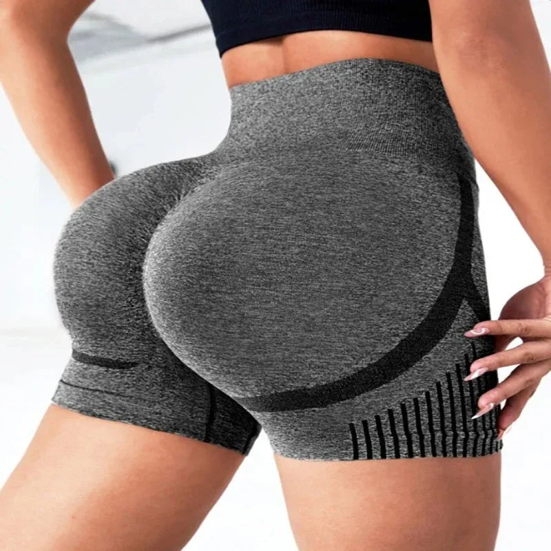 Calções de Yoga Femininos – Cintura Alta, Secagem Rápida e Sem Costuras