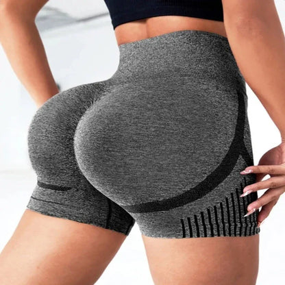 Calções de Yoga Femininos – Cintura Alta, Secagem Rápida e Sem Costuras