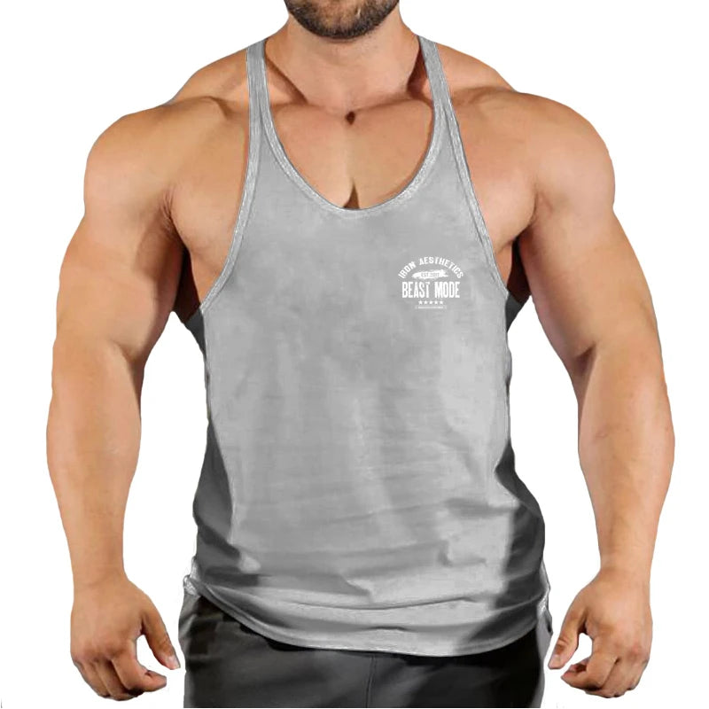 Gym Vest Fitness Shirt Muscular Man Singlet Men Vests Stringer Sleeveless Sweatshirt Men's Singlets Top for Fitness Clothing