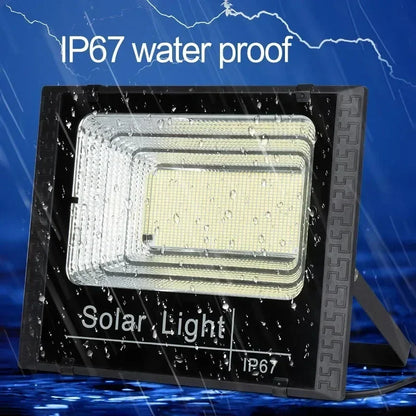 Holofote Solar 30W com Controlo Remoto – IP67, 1000mAh, Ajustável, Exterior